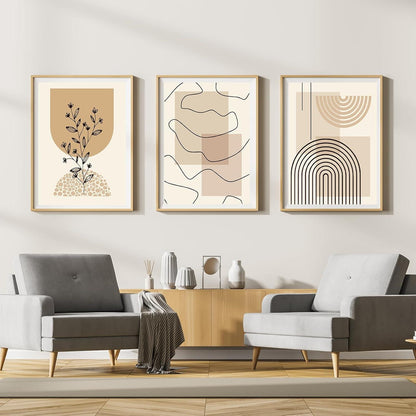 Leinwand Bilder Moderne Abstrakt Kunstposter Boho Wohnzimmer Set