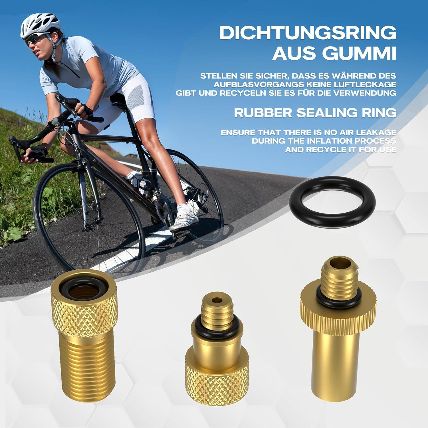 Fahrradventil Adapter Set 15-teilig Messing Französisch Ventil Autoventil