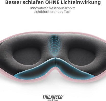 Innovative Schlafmaske 100% Licht blockierend Augenmaske Ohrstöpsel
