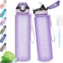 Sport Trinkflasche auslaufsicher mit Stroh und BPA frei 1L