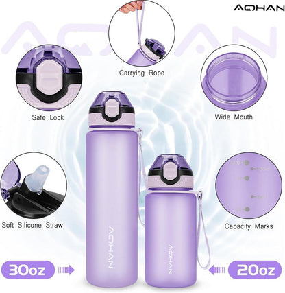 AOHAN Trinkflasche 1L BPA frei, auslaufsicher, mit