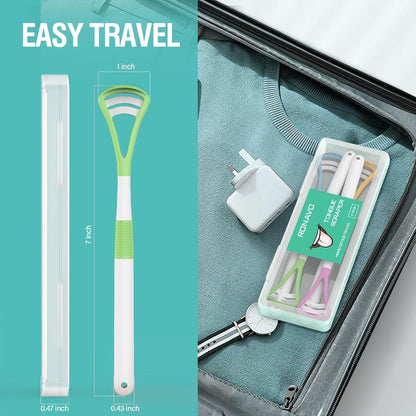 Zungenschaber 8er Set BPA-frei für Mundhygiene & Erwachsene