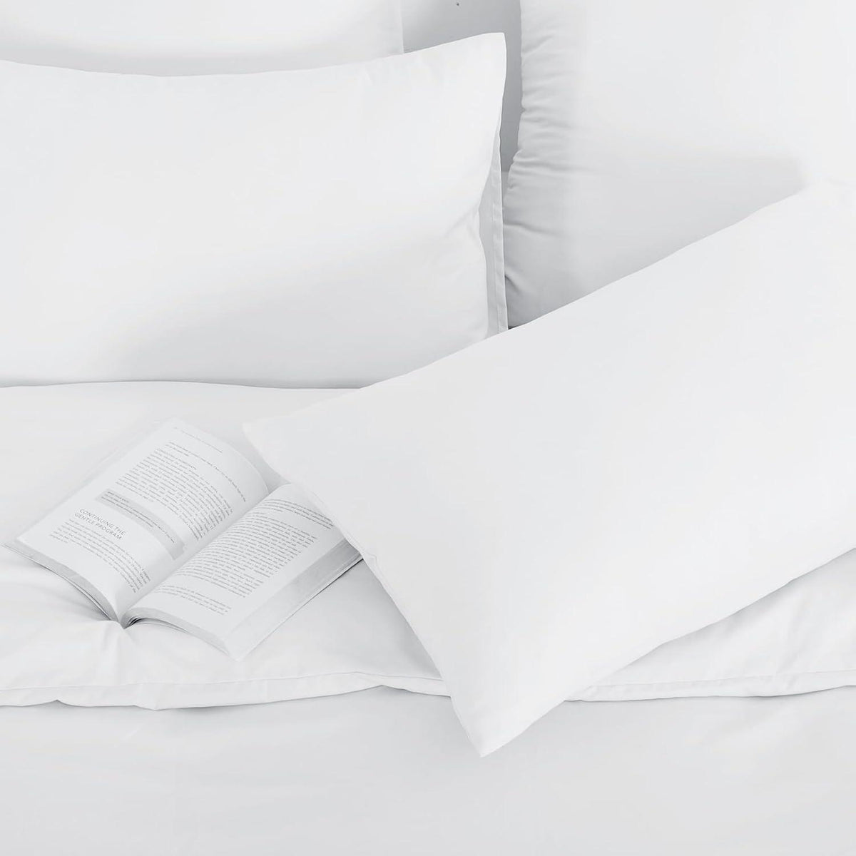 Kissenbezug 50x75 Weiß 2er Set Mikrofaser Hotelverschluss Pillow Cover