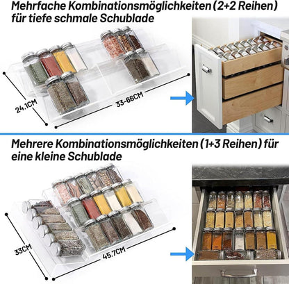 Gewürzregal Schublade Organizer 28 Gewürzgläser 348 Etiketten