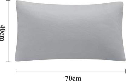 Aisbo Kissenbezug 40x70 Hellgrau 2er Set Mikrofaser Hotelverschluss