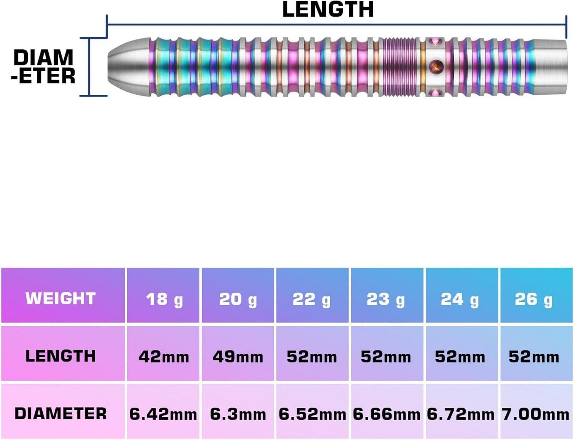 Dartpfeile 90% Tungsten Metallspitze 3 Stück 16-28g Steel-Dartpfeile
