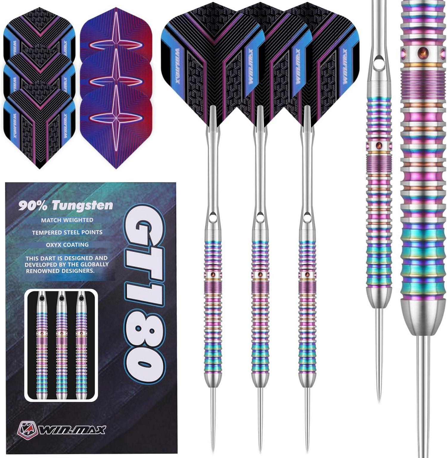 Professionelle Steel-Dartpfeile mit Metallspitze 90% Wolfram 22g