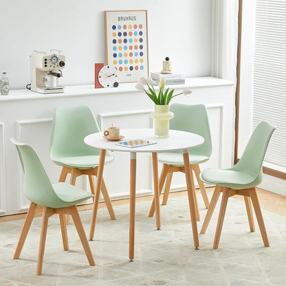 Skandinavische Esszimmerstühle Set 4 – Eiscreme Grün
