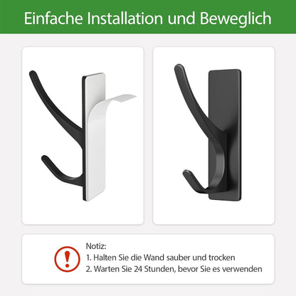 Klebehaken Ultra Stark: Haken Ohne Bohren Bis Zu 6kg - 4 Stück Metall