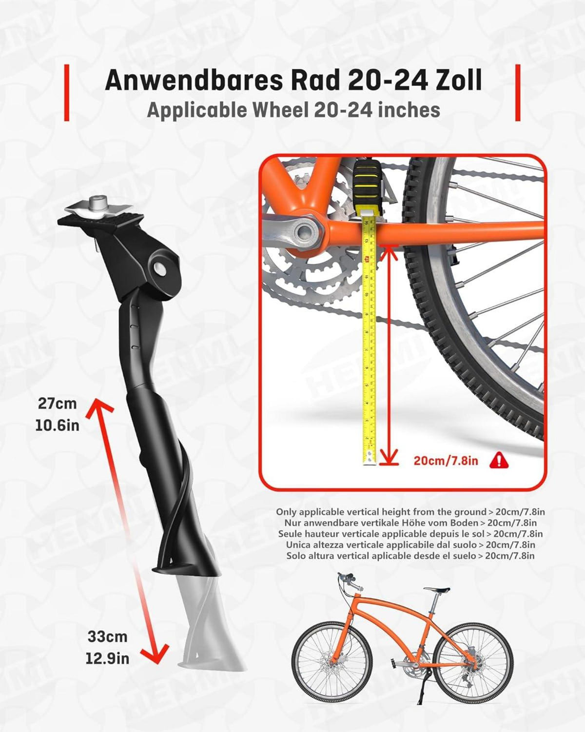 Fahrradständer 20-24 Zoll Kinder Höhenverstellbar Aluminiumlegierung