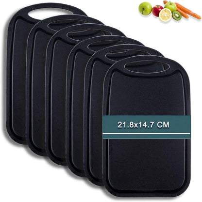6er Set Frühstücksbrettchen Saftrille 22x15 cm Antibakteriell