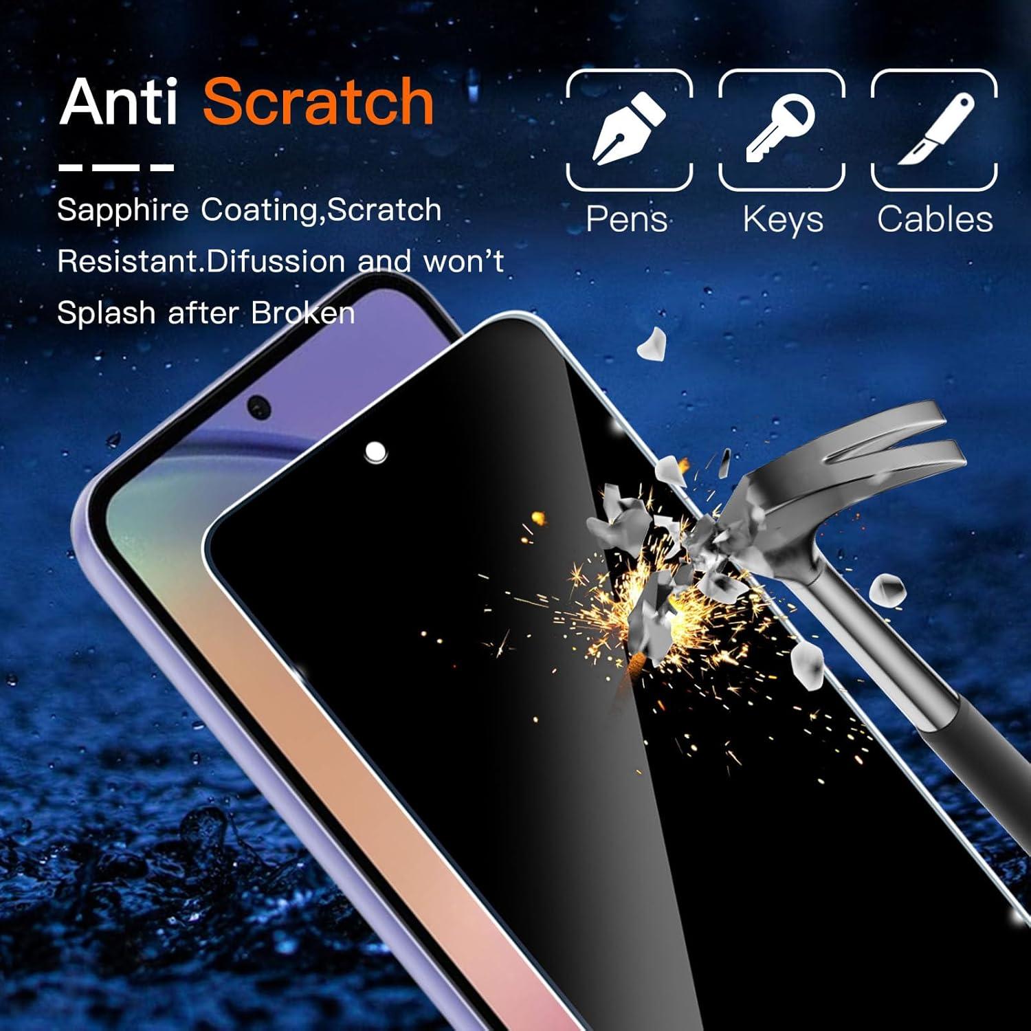 Sichtschutz Schutzfolie Samsung Galaxy A54 5G Panzerglas 2x Kamera Panzer 9H
