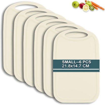 Frühstücksbrettchen Set 6 Stück Saftrille 22x15 cm Antibakteriell