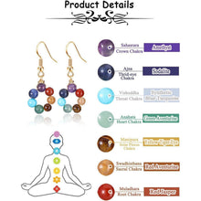 Chakra Ohrstecker 7 Steine Ohrringe Healing Reiki Damen