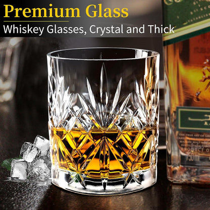 Vintage Whiskygläser 2er-Set 300ml Trinkgläser Kristallglas