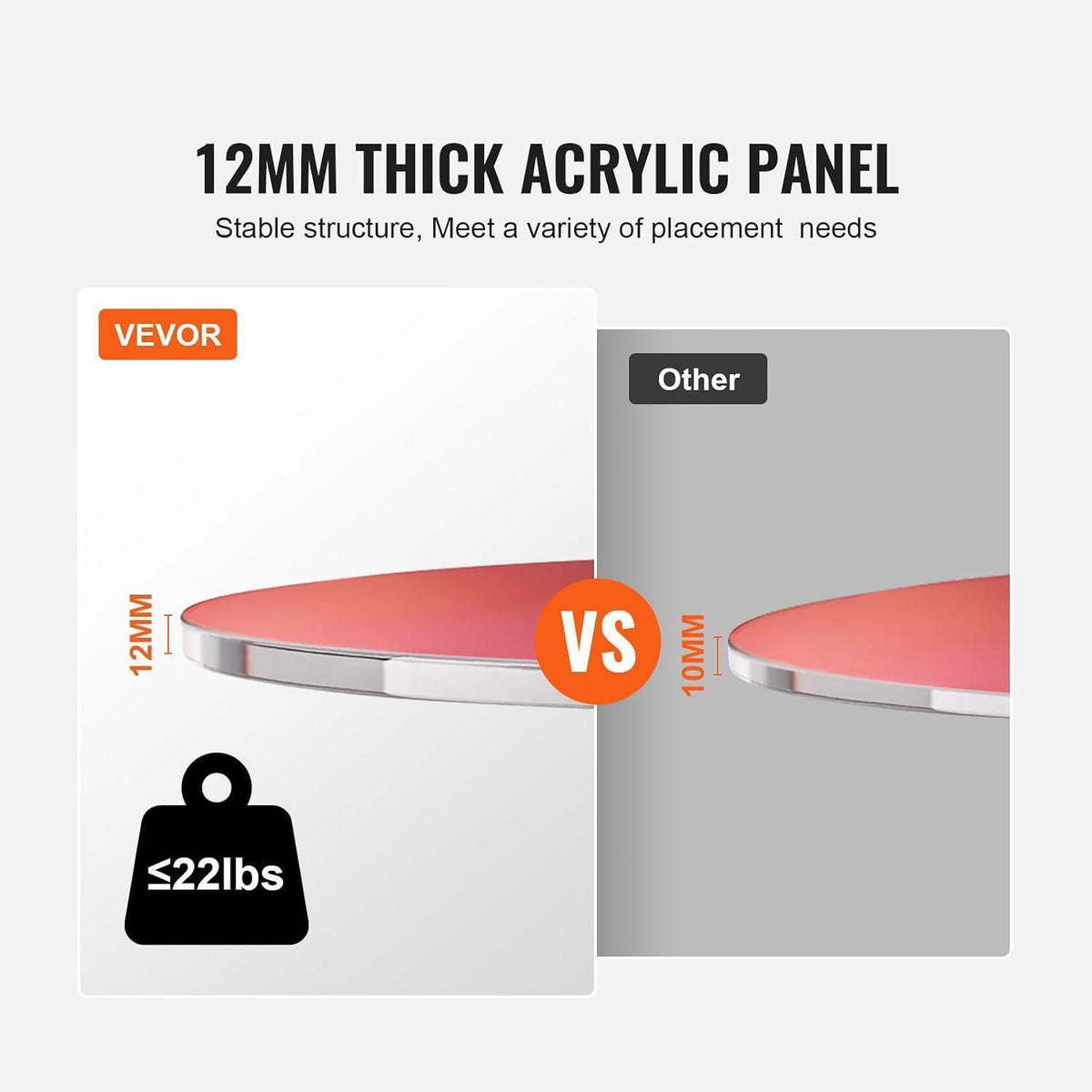 Acryl Beistelltisch φ45 x 48 cm – Bunter Couchtisch für Wohnzimmer