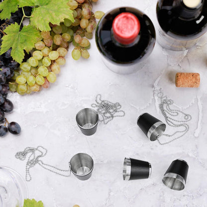12er Set 30ml Schwarz Edelstahl Schnapsgläser Wiederverwendbar Party Shotgläser
