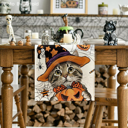 Artoid Mode Katze Halloween Tischläufer 40x100cm Herbst