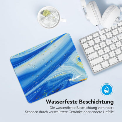 TECKNET Mauspad 28 x 21 cm Gaming Mousepad Wasserdicht Rutschfester Gummi
