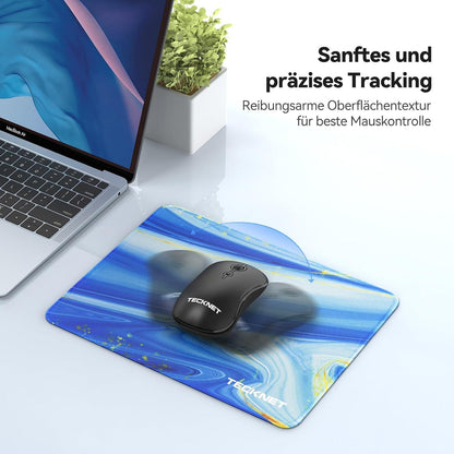 TECKNET Mauspad 28x21 cm Gaming Mousepad Wasserdicht Rutschfester Gummi PC Büro