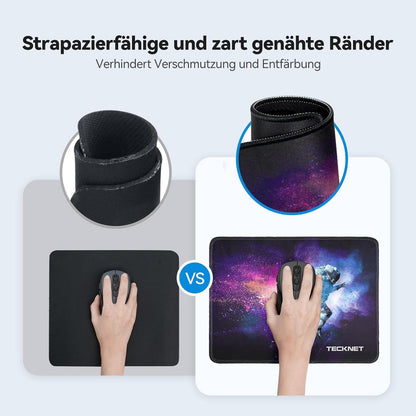 TECKNET Mauspad 28x21 cm Gaming Mousepad Wasserdicht