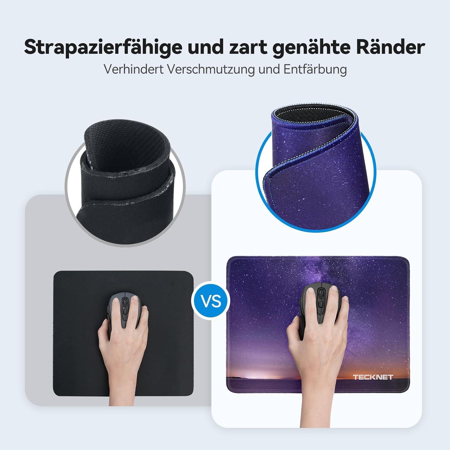 TECKNET Gaming Mousepad 28x21 cm Wasserdicht Rutschfester