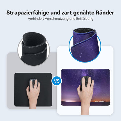 TECKNET Gaming Mousepad 28x21 cm Wasserdicht Rutschfester