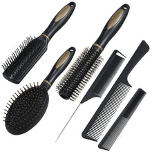 6-teiliges Haarbürsten Set für Frauen und Männer, Heimgebrauch, Reisen
