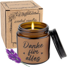 Lavendel Duftkerzen im Glas 100g - Entspannungs Geschenk für