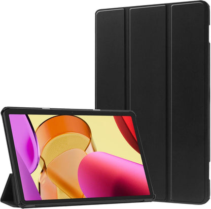 Schwarze Slim Leder Tablet Hülle mit Dreifach-Standfunktion
