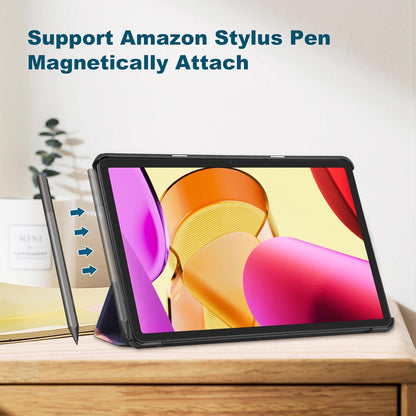 Fire HD 10 & HD 10 Plus (2023) Slim Leder Tri-Fold Schutzhülle