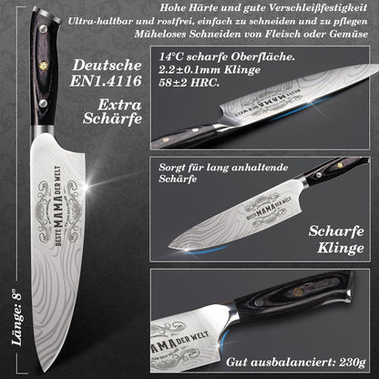 Küchenmesser Damaststahl Weihnachtsgeschenk