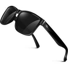 Polarisierte Sonnenbrille UV400 Schutz für Damen und Herren, glänzend schwarz