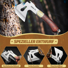 TIVOLI Camping Axt 4-in-1 Survival Axt für Outdoor 24 cm