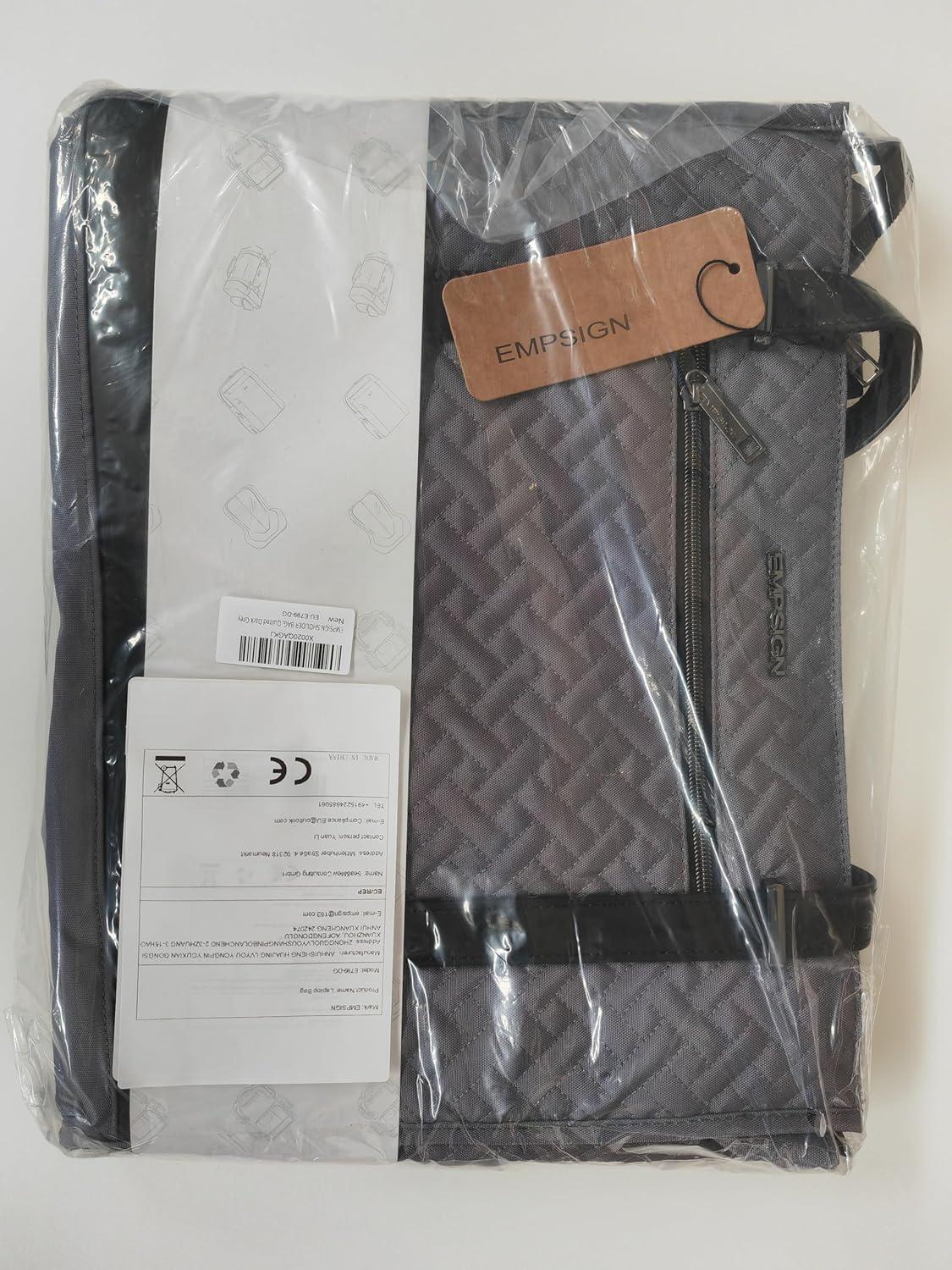 Laptophandtasche 15,6 Zoll grau Aktentasche Business Notebooktasche