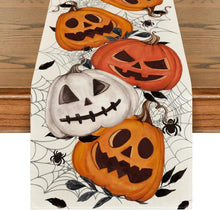 Halloween Tischläufer Kürbisse Spinnennetz Jack-o-Laterne 40x180 cm