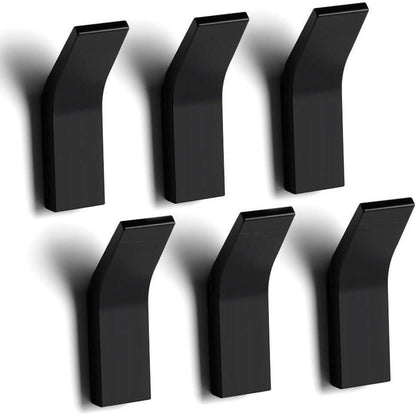 Kleiderhaken Schwarz Matt 6er Set Ohne Bohren Space Aluminium