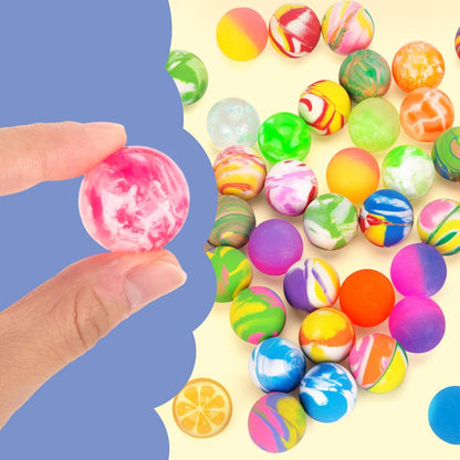 50 Stück Flummis 25mm Bunte Springbälle Hüpfbälle Kindergeburtstag