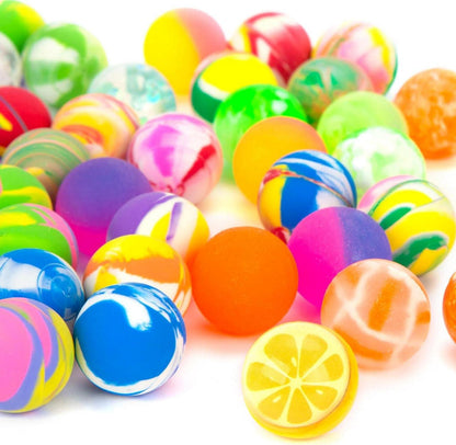 HAKACC 50 Stück 25 mm Flummies Springball Bunte Gummibälle Hüpfbälle Kindergeburtstag