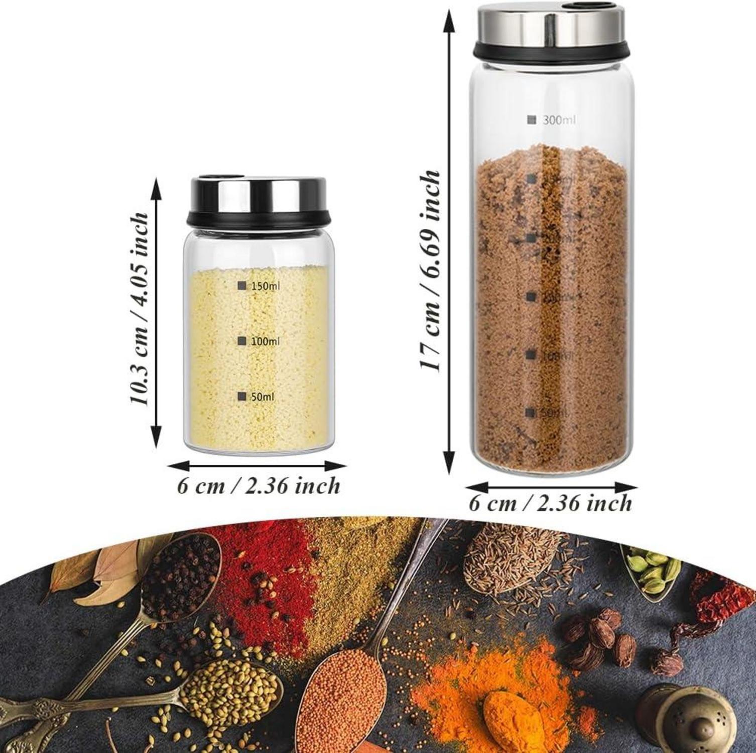 300ml Gewürzgläser mit Drehdeckel und 3 Arten von