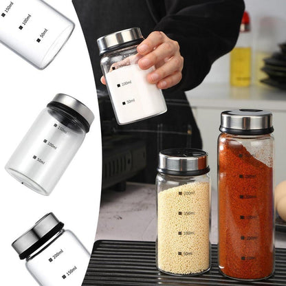 Gewürzgläser 300ml Drehdeckel Borosilikatglas 2er Set - Küche Grillen Bbq