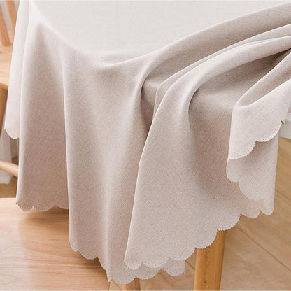 Runde Baumwoll-Leinen Tischdecke schmutzabweisend 260cm Khaki
