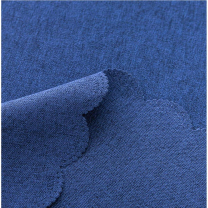 Runde Baumwoll-Leinen Tischdecke wasserabweisend 260 cm Dunkelblau