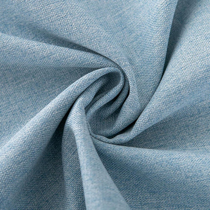 Runde Baumwoll-Leinen Tischdecke wasserabweisend 240 cm Hellblau