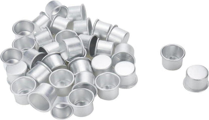 Kerzenhalter Set für Stabkerzen Silber Metall 40 Stück