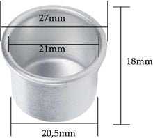 40er Pack Kerzenhalter für Stabkerzen Silber Metall Klein