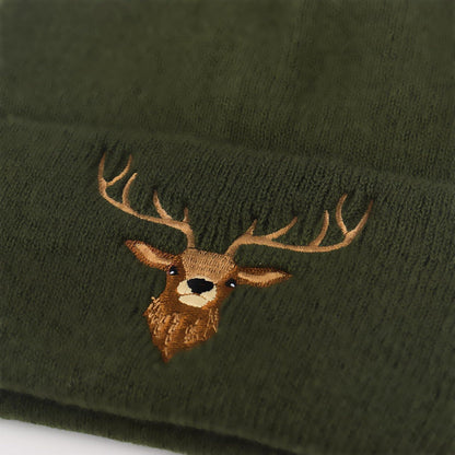 Strickmütze Winter Warm Einheitsgröße Dunkelgrün Dackel