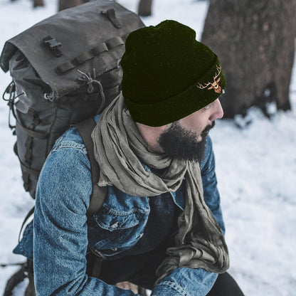 Strickmütze Winter Warm Einheitsgröße Dunkelgrün Dackel