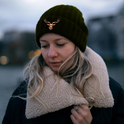 Strickmütze Winter Warm Einheitsgröße Dunkelgrün Dackel