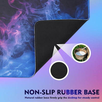 Gaming Mauspad XXL 800x300mm Rutschfeste Gummibasis Desk Mat Blau